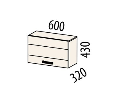 Шкаф кухонный над вытяжкой (с системой плавного закрывания) Тропикана 17.83